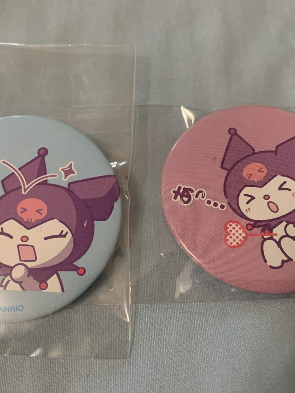 Sanrio Kuromi Pin Buttons Lot of 2